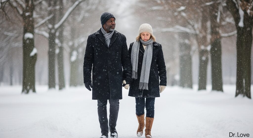 silent divorce couple in winter park